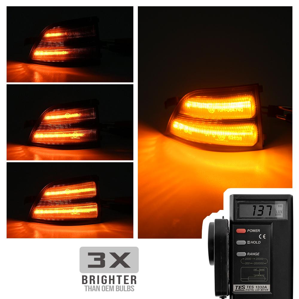 Smoked Dynamic Led Side Mirror Blinkers Indicator For Ford Focus MK2 Ghia ST Pre-Facelift C-Max Turn Singal Indicator 6M5Y13B381