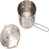 With Lid 304 Stainless Steel Lunch Box 1.5L Outdoor Cookware Portable Camping Cook Pot Backpacking