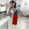 Portable Canvas Thermos Pouch Solid Color Handheld Drawstring Storage Bag Water Bottle Carrier Bag Outdoor