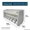 Free Shipping Stainless Steel Double-Sided Pig Feeder Trough for Piglets and Fertilizer.