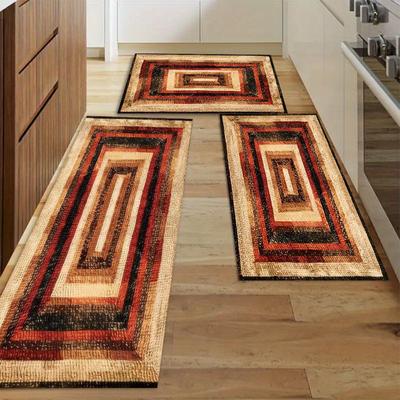 1 Adet Yorgunluk Önleyici Mutfak Halısı, Dikdörtgen Baskılı Su Geçirmez Kaymaz Kalın Yastıklı Mutfak Paspası Ağır Hizmet Konforlu Ayak Altı Matı Mutfak İçin