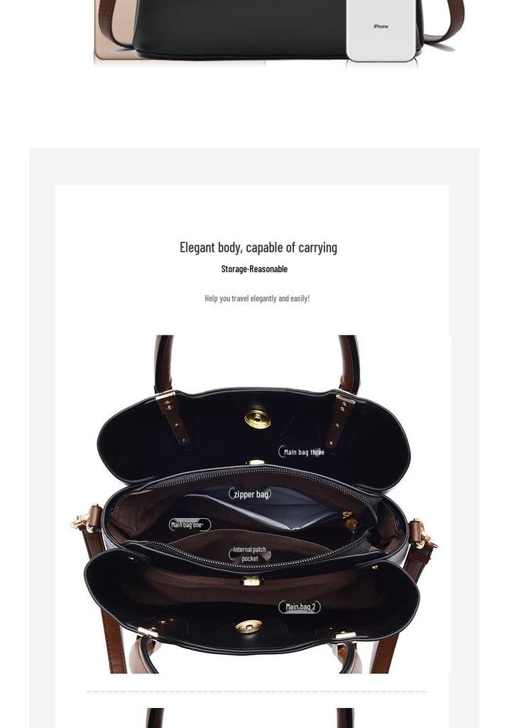 Borsa a tracolla tote in pelle PU di grande capacità per donne di mezza età