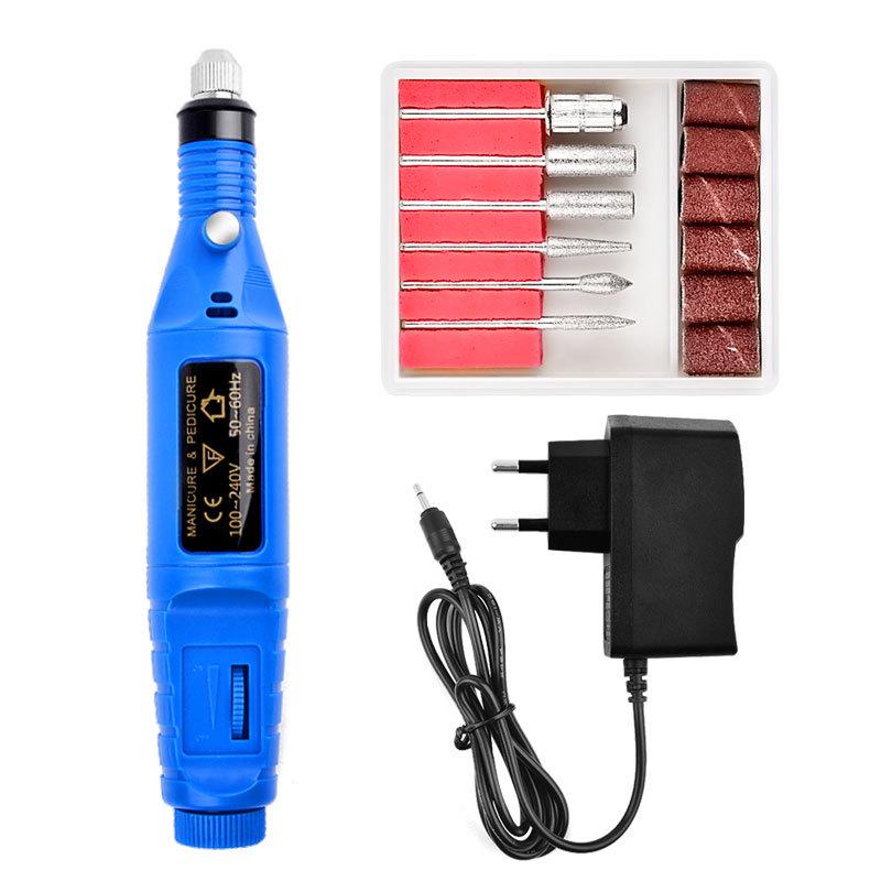 Strumenti per unghie Mini smerigliatrice elettrica Macchina portatile per unghie Pezzo per unghie Set smerigliatrice per unghie