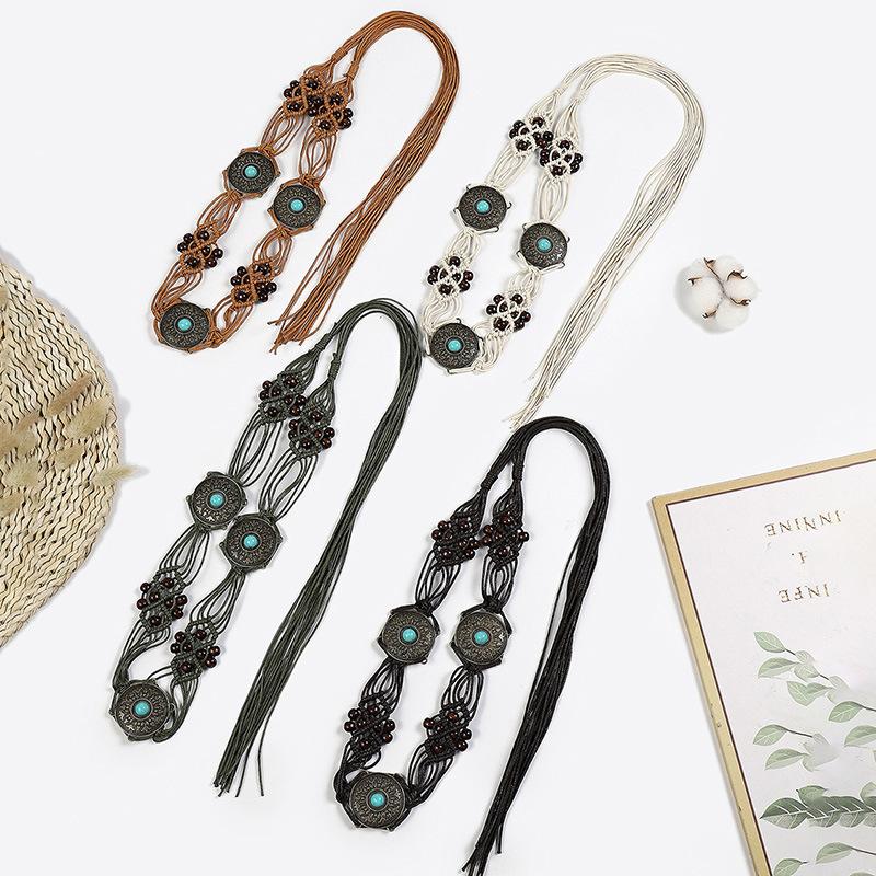 Retro Forest-style Literary Knitted Belt Women's Decorative Belt Bohemian Dress Waist Chain