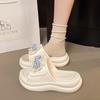 Fashion Women's Fashion Flat Slippers Summer New Round Head Butterfly Knot Waterproof Platform Anti-slip Wear-resistant Sandals