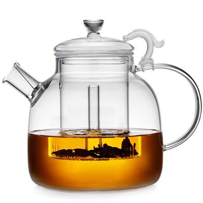 Pokaro Tea Large Capacity Ethnic Style Glass Teapot Heat Resistant Glass Kettle Borosilicate Glass