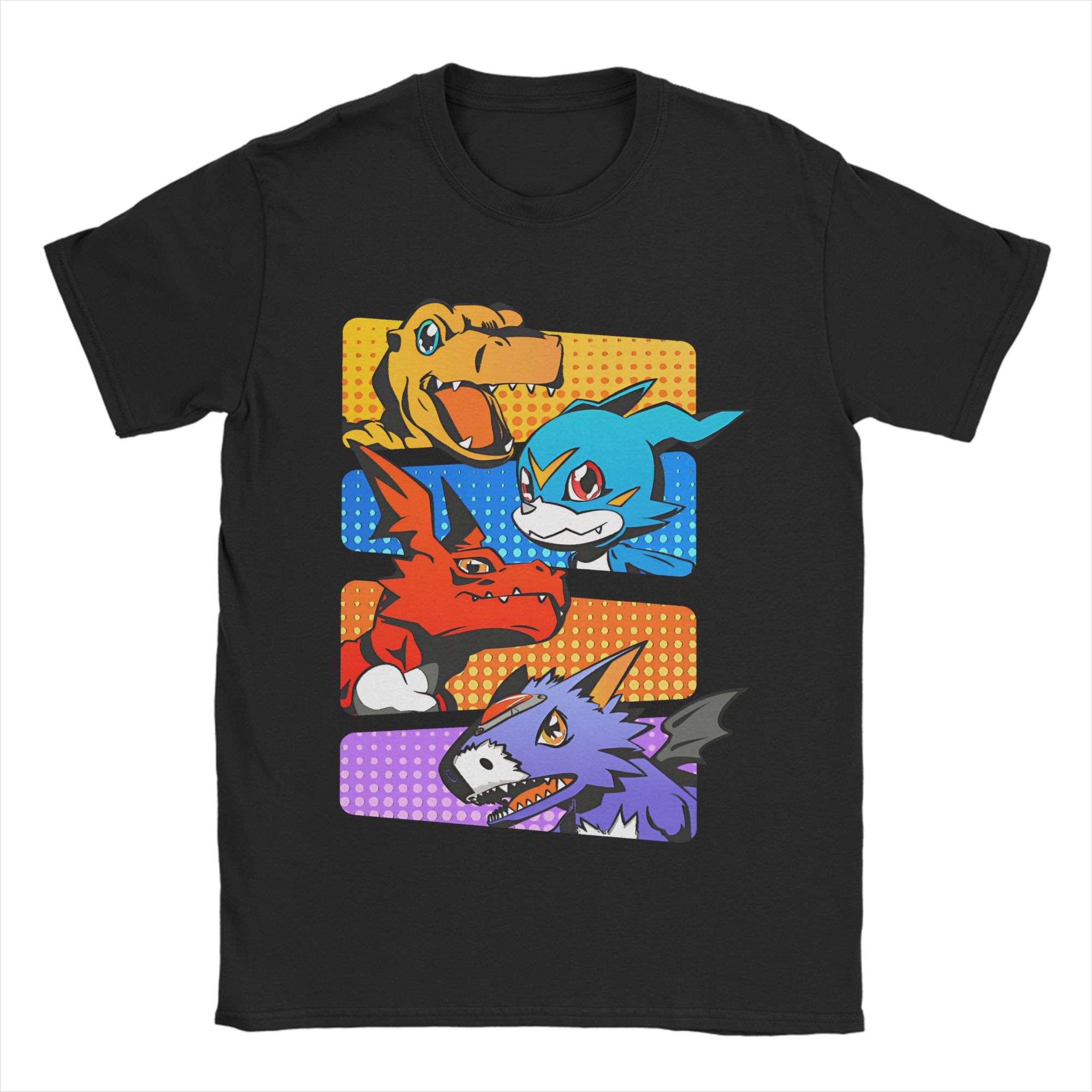 Renamon Digimon Anime T-Shirts Men Women  Unique Cotton Tees Round Neck Short Sleeve T Shirts Plus Size Tops 4XL