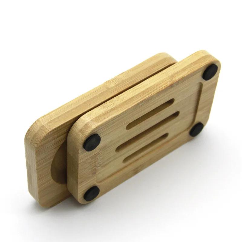 Scatola per Sapone Piatti in Bambù Naturale Portasapone da Bagno Custodia in Bambù Vassoio in Legno Antimuschio Scatola Drenante Strumenti per Bagno e Servizi Igienici