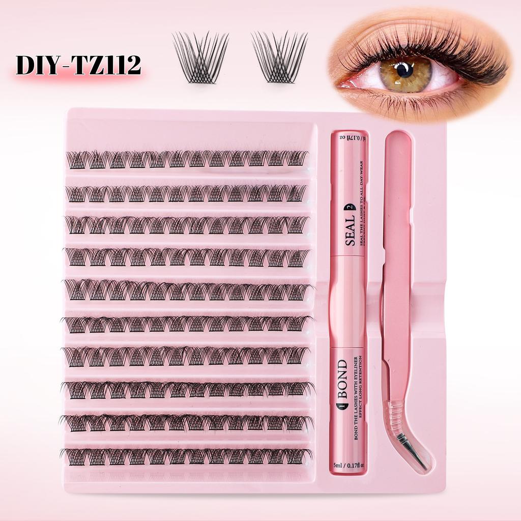 Diy Segmented Single Cluster Of False Eyelashes 8-16Mm Eyelashes C Curvature Dense Curl
