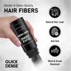 Quick Dense Hair Fiber for Men & Women 28g | Natural Hair Look Finish | Anti-Itch Formula | Wind & Sweat Resistant Fibers for Thinning Areas | Ea
