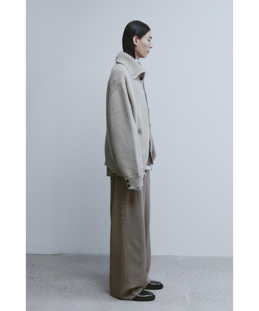 YOUTH Heavy-Weight Knit Cardigan - Melange Beige