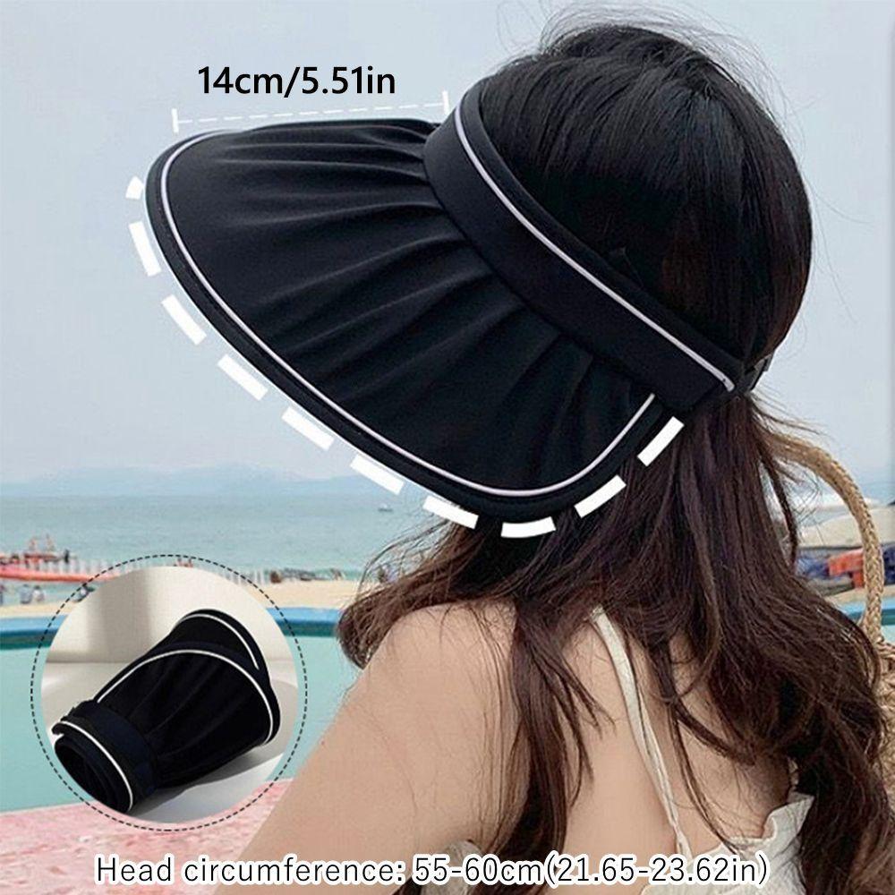 UPF 50+ Empty Top Sun Hat Foldable Sun Cap New Sunscreen Hat
