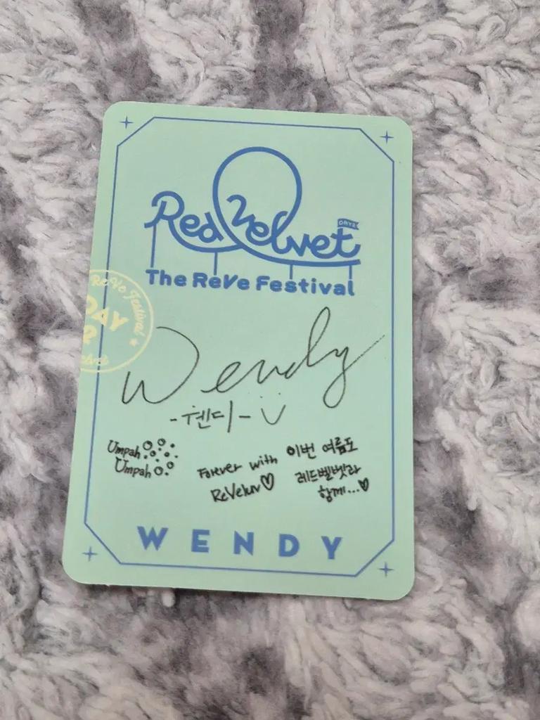 Wendy Photocard