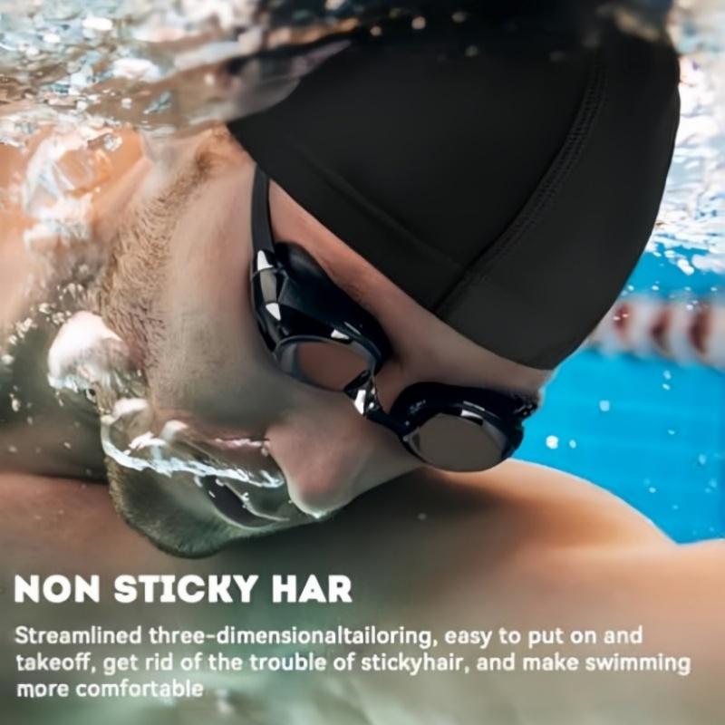 Swimming cap, high elasticity, comfortable and breathable adult universal solid color swimming cap