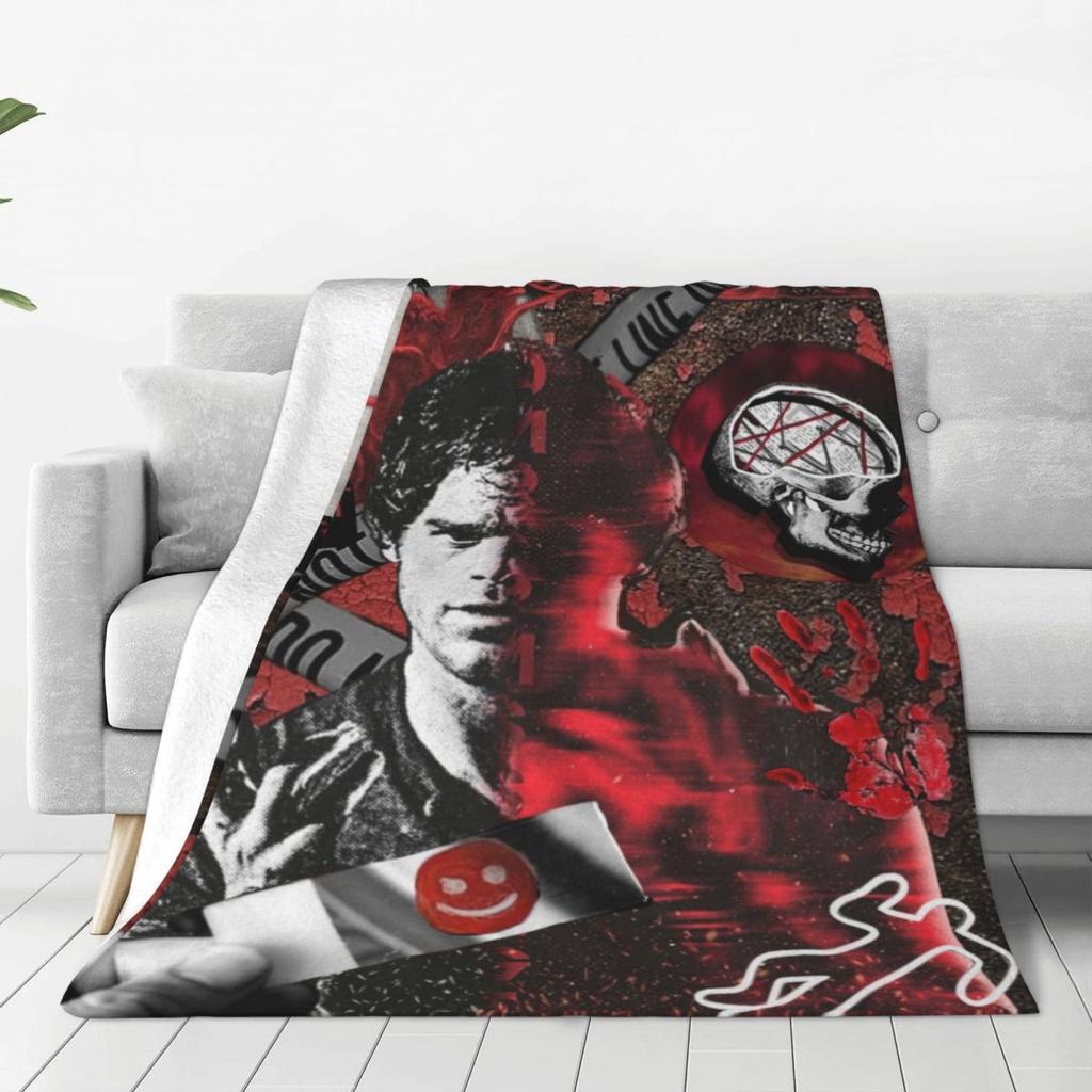 Custom Ultra-Soft Fleece Dexter Morgan Throw Blanket Warm Flannel Movie Blankets For Bed Office Sofa Bedspreads