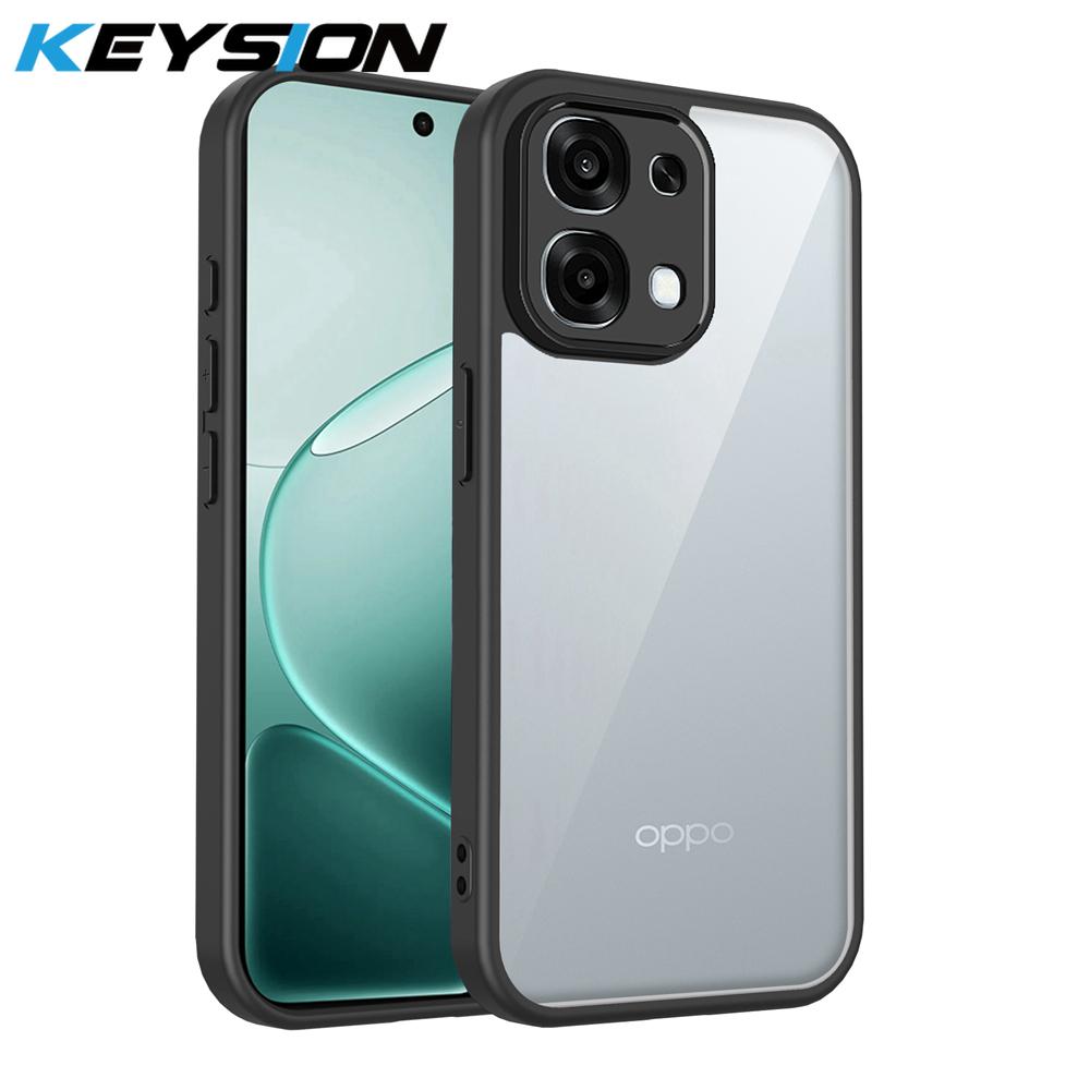 

KEYSION Transparent Phone Case for OPPO A6 Pro 4G 5G Soft Silicone+PC Clear Shockproof Phone Back Cover for OPPO A6 Pro 5G for OPPO A6 Pro чёрный