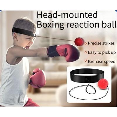 1SET Huvudmonterad boxningsreaktionsboll sensorisk integrationsträning Barnleksaker Slagsmål Sanda Utlopp Sport Studsande boxningsboll
