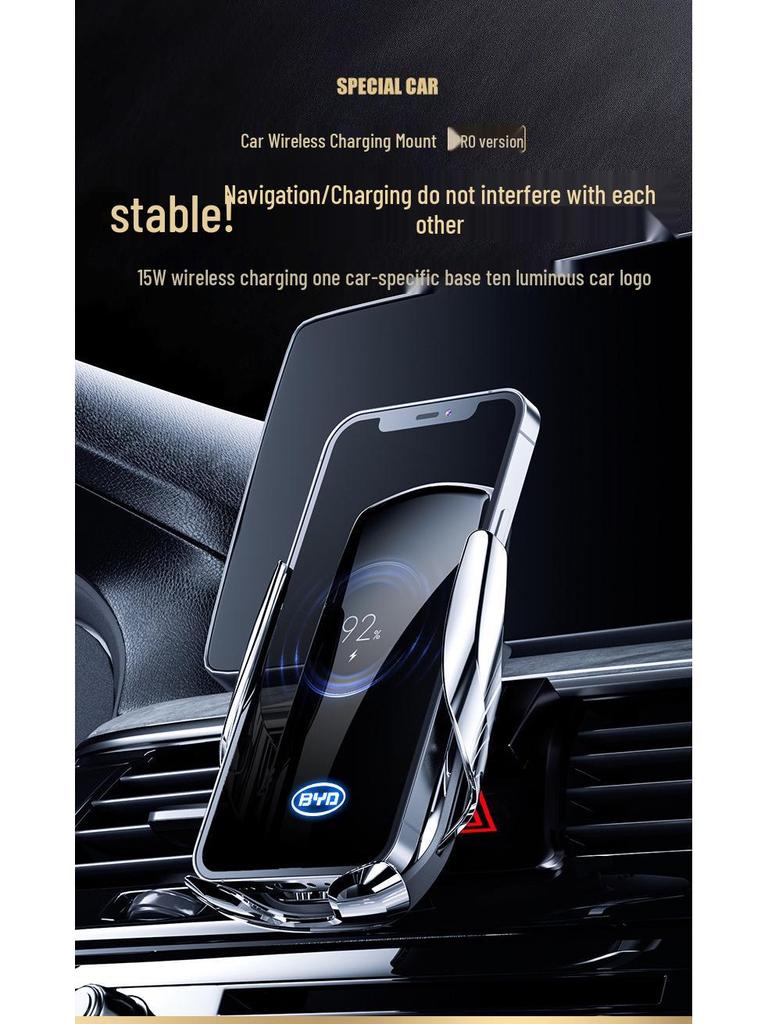 15W Wireless Charger & Navigation Bracket for BYD Song, Qin PLUS, Han EV, G3, Song MAX