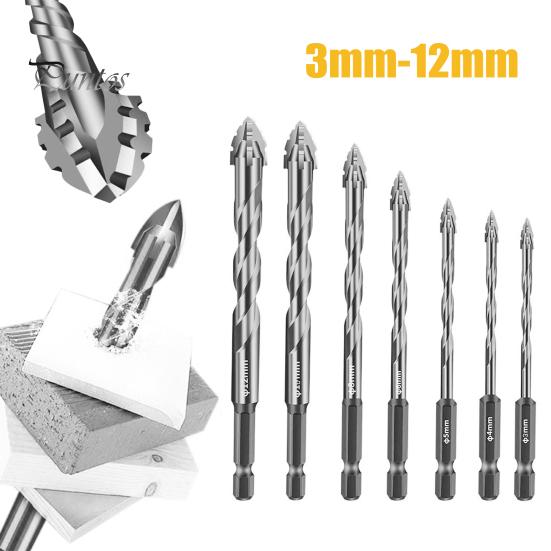 Set de burghie excentrice, zimtate cu patru tăișuri, duritate ridicată, rezistentă la rugină, instalare simplă, set de burghie multifuncționale cu cap oblic