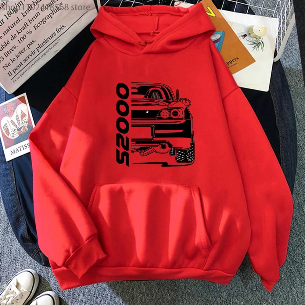 Initial D JDM Hoodie Del Sol Japanese Streetwear Women Car Print Winter Clothes High Quality Harajuku Male Tops