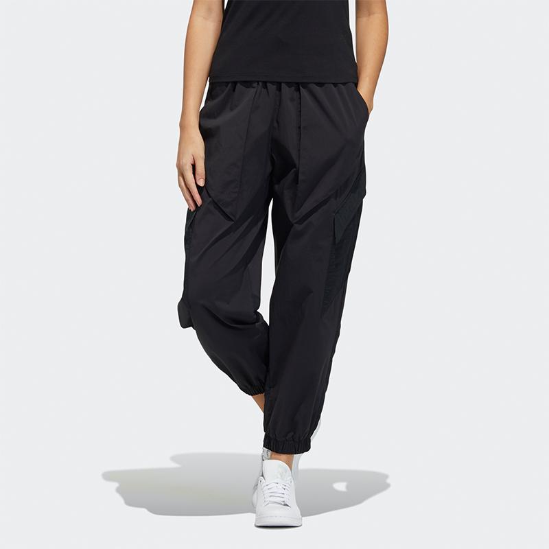 Adidas Originals Ryv Pants Spliced Cargo Pocket Woven Jogger Women Pants Black H39028