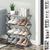 Steel Pipe Assembly Shoecase Dustproof Shoes Storage Cabinet Simple X-Shaped Shoe Rack  Students
