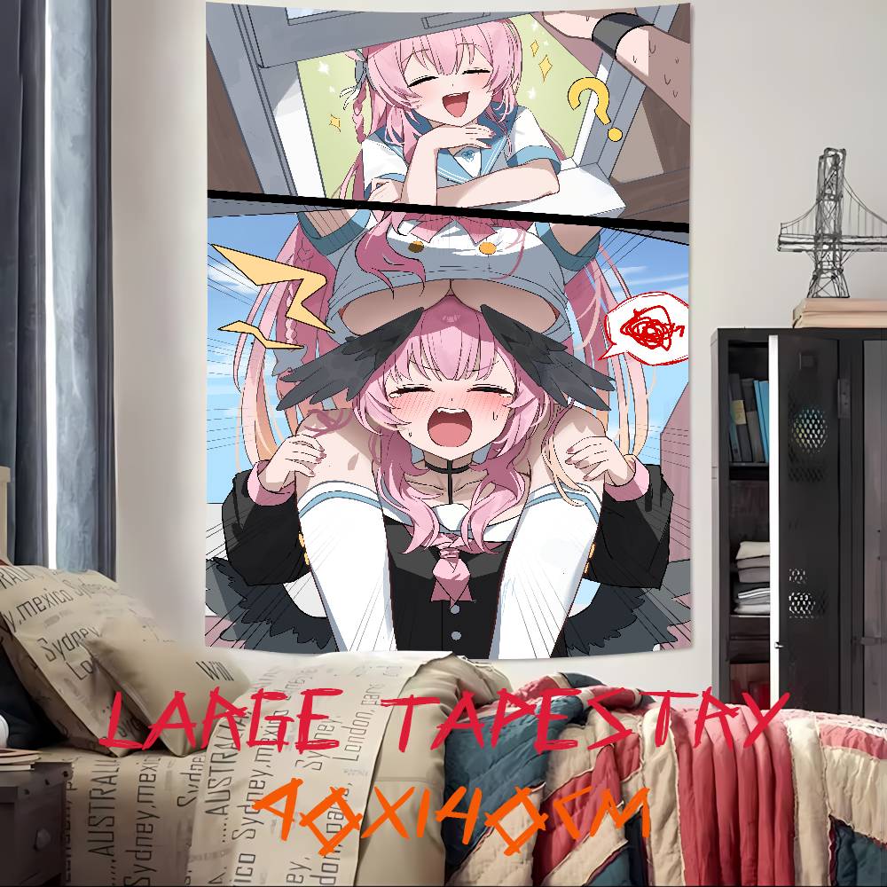 Heet Schattig Kawaii Meisje Urawa Hanako Blue Archive Populair Kamer Decoratie Wandkleed Kunstkamer Huisdecoratie Wandkunst Decor