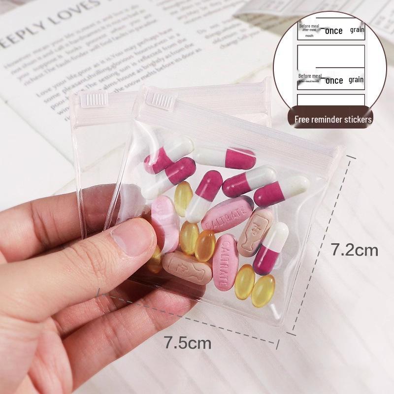 Compact Travel Pill Organizer Pouch for Medication