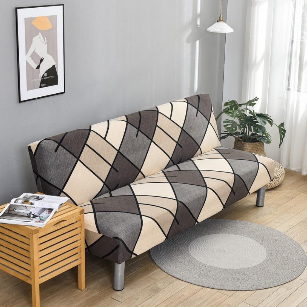Milk Silk Elastic Sofa Cover Slipcover Furniture Protector Dustproof Stretchable No Armrest Full Coverage