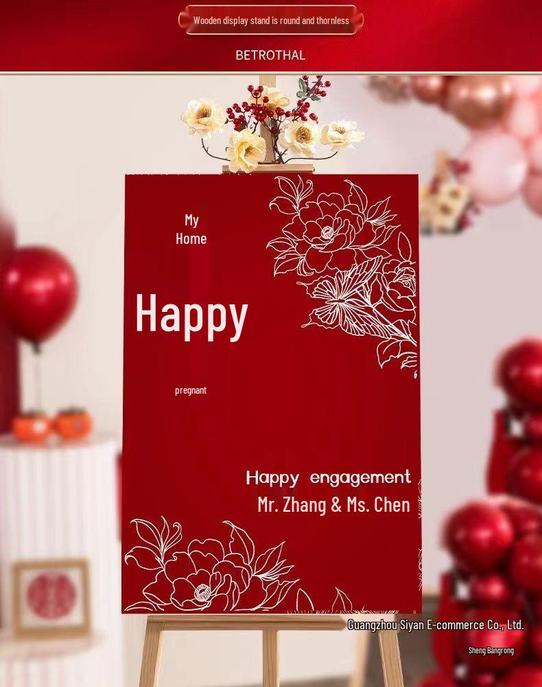 Welcome Sign Engagement Wedding Ceremony Decoration Guide KT Board