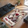 Gnome Theme Crystal Velvet Rug Personalized Custom Name Text Soft Floor Mat Home Decor