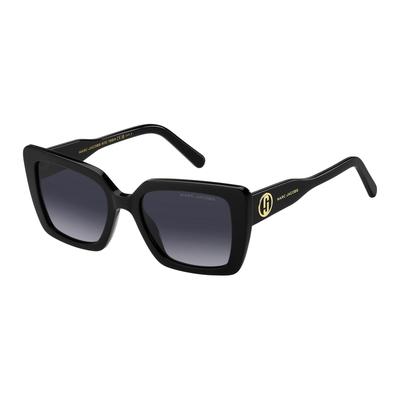 Logo Design Plastic Irregular Sunglasses Women Black MARC733S8079O