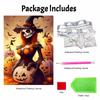 Halloween Witch Pumpkin Pearl Painting Art Full Pearl Handmade Diy Home Decorations