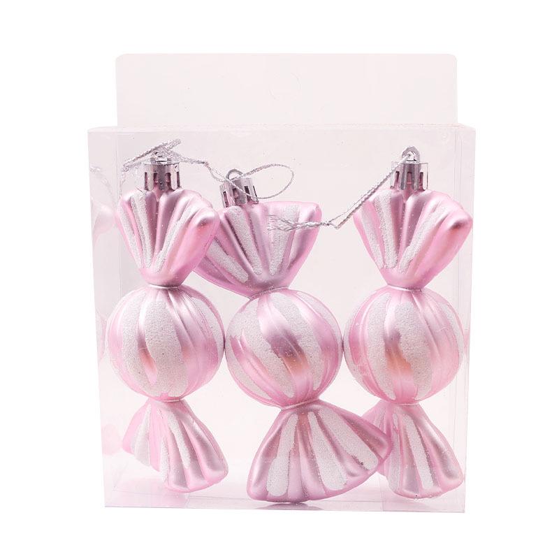 Electroplated Plastic Christmas Tree Candy Ornaments