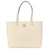 Bolsa Tote de Couro Mcgraw com Logo Duplo T Sólido Feminina tote Queijo-Branco 152221-724