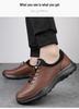 Men's Waterproof No-Tie Leather Sports Shoes - Versatile Black Business Casual