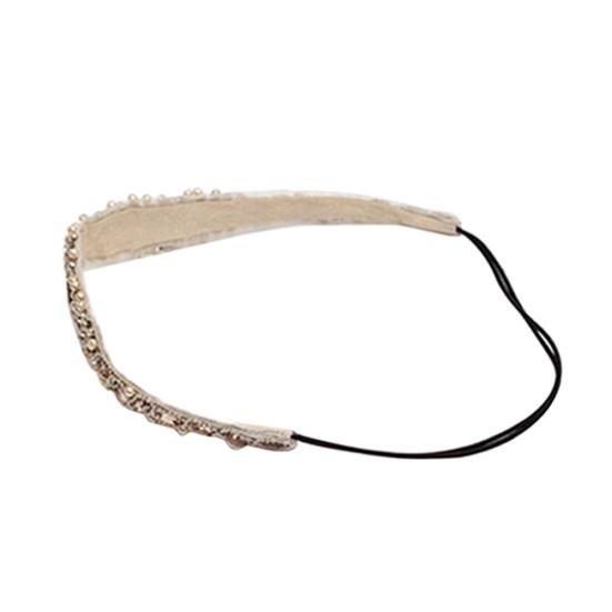 Süßes Damen-Haarband aus Spitze, Kunstperlen, Strass-Kristall-Stirnband, Kopfschmuck