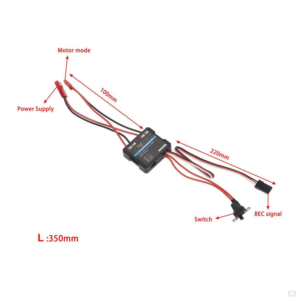 Climbing RC 40A Brush Electric Controller ESC 2-3s 1:16 1:18 RV Short Truck Crawler Car Tank