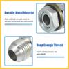 10AN-M18x1.5 Turbo Oil Pan Return Drain Plug Adapter Oil Pan Return Drain Plug Fit W/Bolt Sea O-Ring Rust Resistance Metal Steel Bolt on Type Silver
