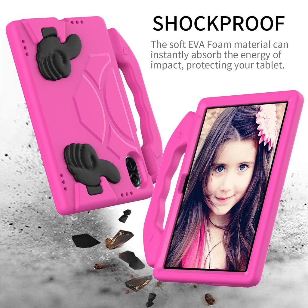 EVA Kids Portable Thumb Stand Tablet Case for Honor Pad X8A Case 11Inch Soft Solid Color Skin Feel Shockproof Full Protect Cover