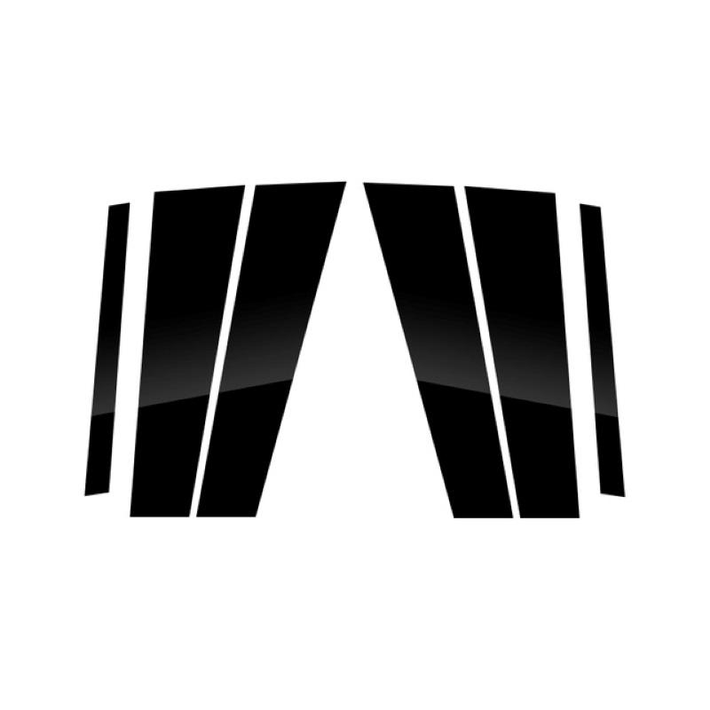 Carbon Fiber Car Window Door Column BC Pillar Post Cover Trim Fit For VW T-Roc 2018- Mirror Effect PC