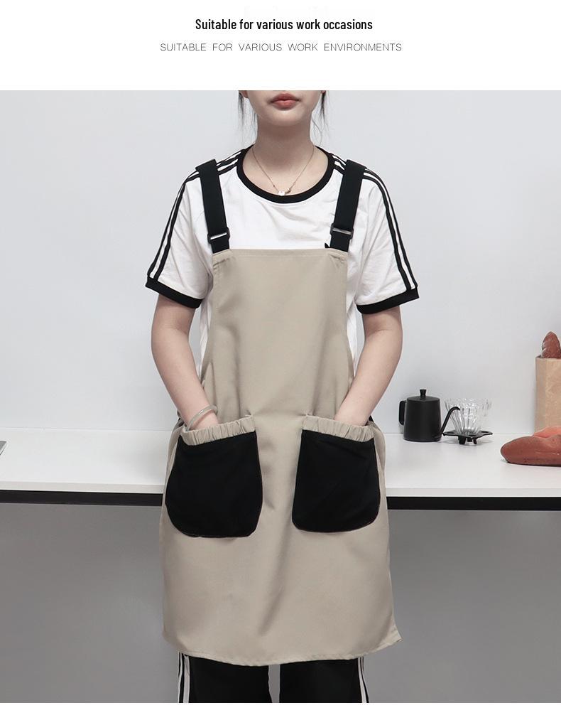 Customized Cross-border Canvas Vest Apron for Supermarkets and Cafes with Logo Options