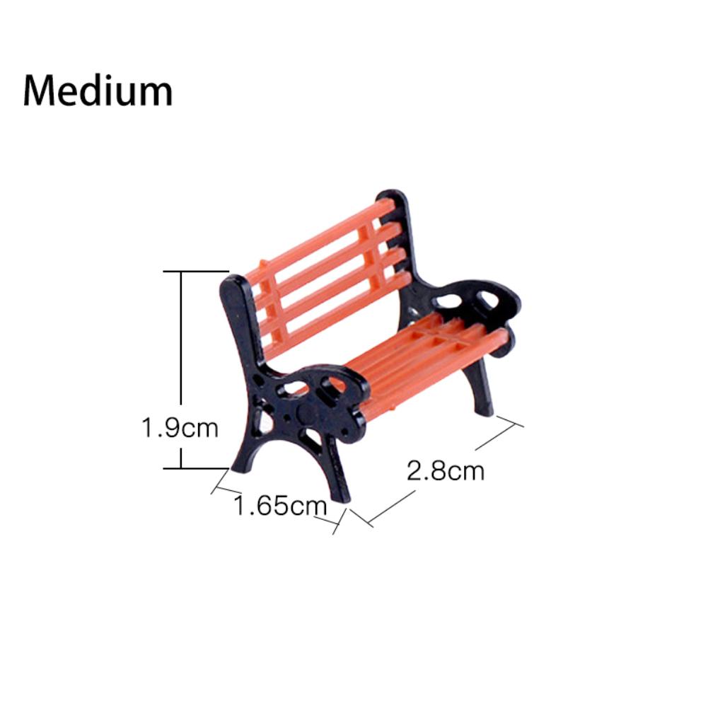 

3/1 шт. Парковая скамейка Микро ландшафтный декор Мосс Бонсай Модель скамейки Кукольный домик DIY Мини настольный декор Мини сад Миниатюрный орнамент 1pcs