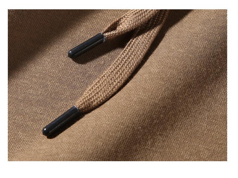 420g Ouli Bluza z obniżonym ramieniem i podwójnym kapturem Męska Casual Luźna Bluza - Jesień/Zima Wszechstronna Bluza