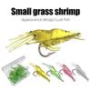 4cm Bionic Luminous Fake Shrimp Lure with Fishy Smell and Upturned Mouth Hook Bait