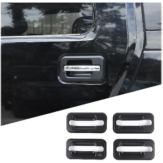 PIUGILH Door Handle Bowl Cover Trim Fit for Hummer H2 2003-2009,Exterior Door Handle Protector Decoration Frame Accessories,Silver(4Pcs) матовый черный