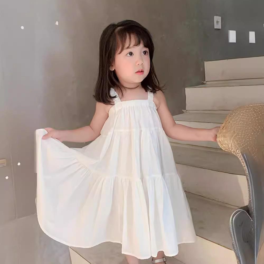 

Летнее пляжное платье-сарафан для девочек 2025: Модный приморский отпуск в сказочном стиле 130 cm белый