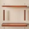 Versatile 2-Tier Wooden Storage Rack for Kitchen & Tea Room - Countertop Organizer with Decorative Handles, Ideal for Spices