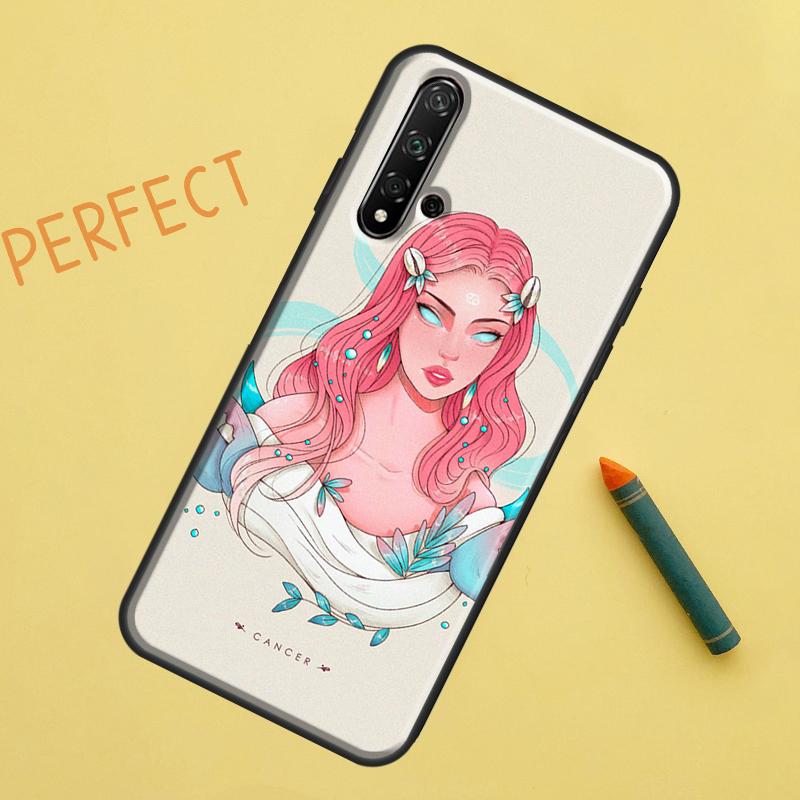 Horoscope Girl Scorpio Taurus Virgo For Huawei Nova Y91 Y70 Y72 Y73 Y60 Y90 Y61 8i 7i 11i 12i 12s 9 10 SE P20 P30 P40 Lite Case