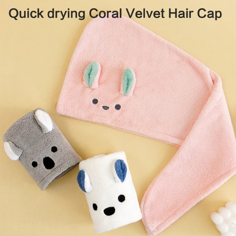 1PC Microfibre Hair Towels, Hair Towel, Turban Towel with Button, Hair Turban Kids Super Absorbent Towels for Women